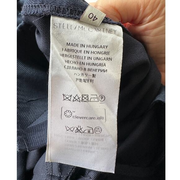 Stella McCartney Black Tailored Pants Women size 6 Slim Leg - Picture 9 of 13